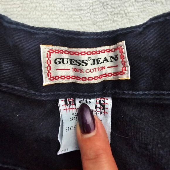 Vintage 80s/90s Guess Slim Fitted Jeans Sz 26 Midnight Blue NWT Rare - Picture 3 of 7